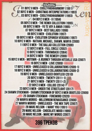 (4 GB) Boyz II Men - Полная дискография (1991-2017) + Сольные альбомы участников (396 ТРЕКОВ)