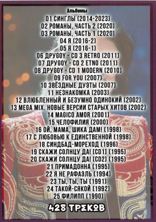 (8 GB) Филипп Киркоров - Полная дискография (1990-2023) (428 ТРЕКОВ)