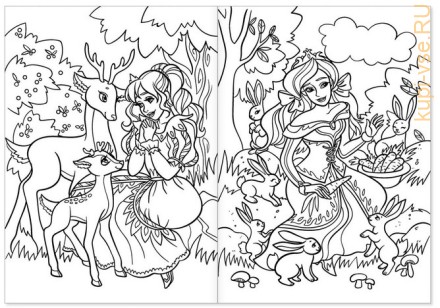 Раскраски для девочек набор «Принцессы», 6 шт. по 16 стр.