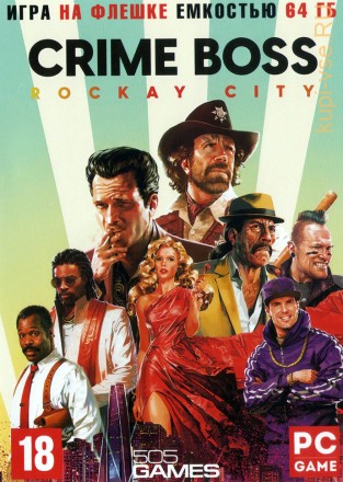 [64 ГБ] CRIME BOSS ROCKAY CITY (ЛИЦЕНЗИЯ) -  Action  - игра 2024 года DVD BOX + флешка 64 ГБ - Action в духе Payday с одиночной компанией и звездами боевиков 90-х в главных ролях!