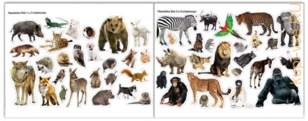 100 наклеек «Животные со всего света», 12 стр.